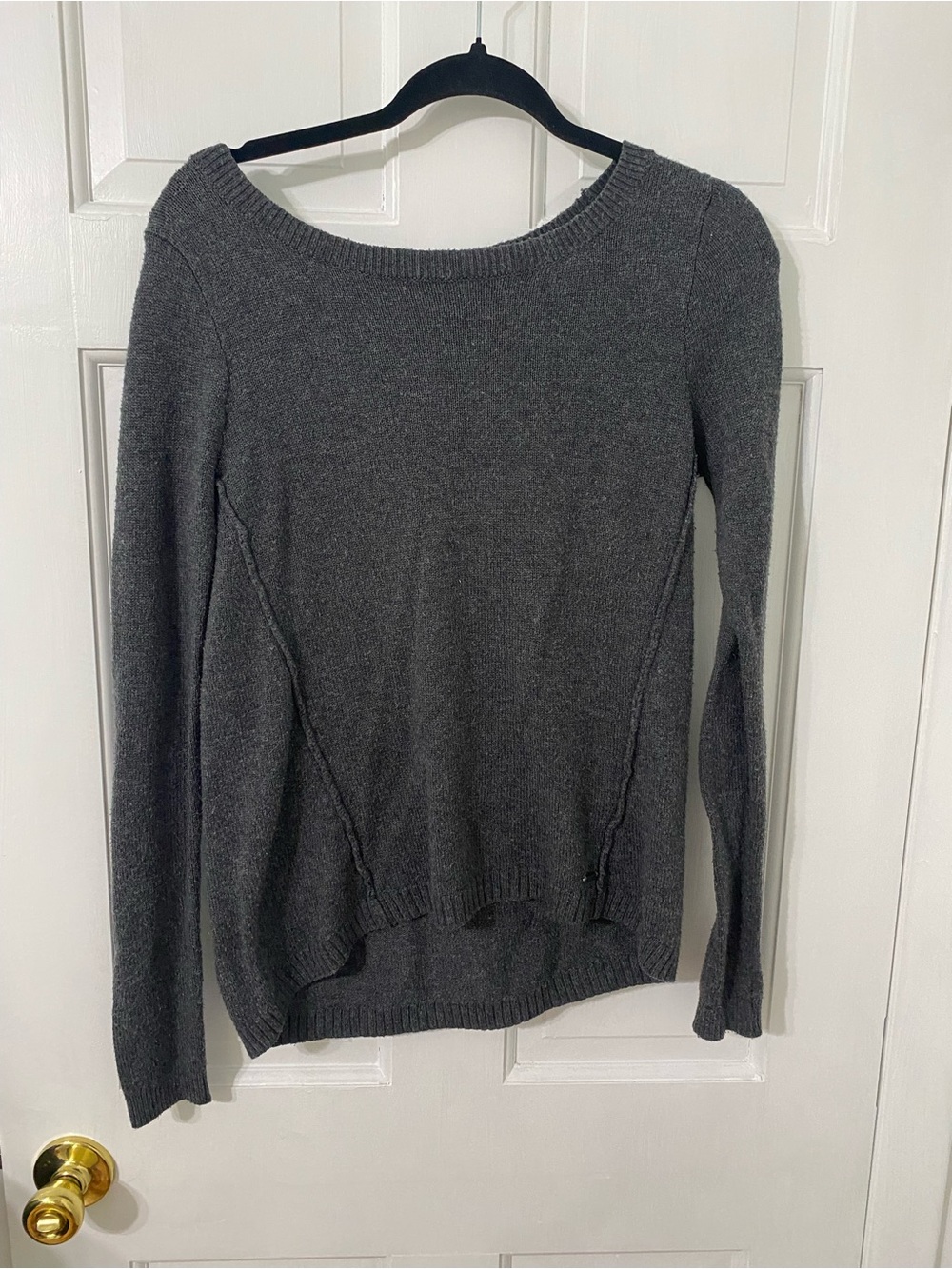 Abercrombie & Fitch Dark Gray Crewneck Sweater